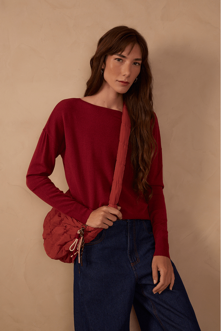 Blusa Tricot Básica Manga Longa