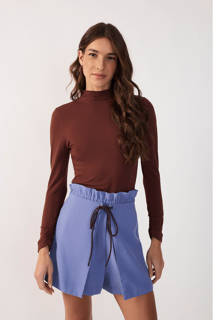 Blusa Gola Alta Malha Crepe
