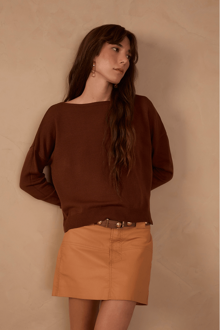 Blusa Tricot Básica Manga Longa