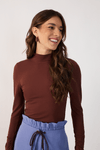 Blusa Gola Alta Malha Crepe