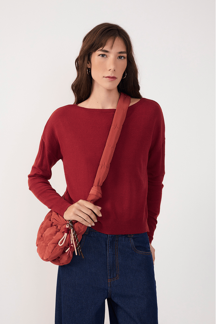Blusa Tricot Básica Manga Longa