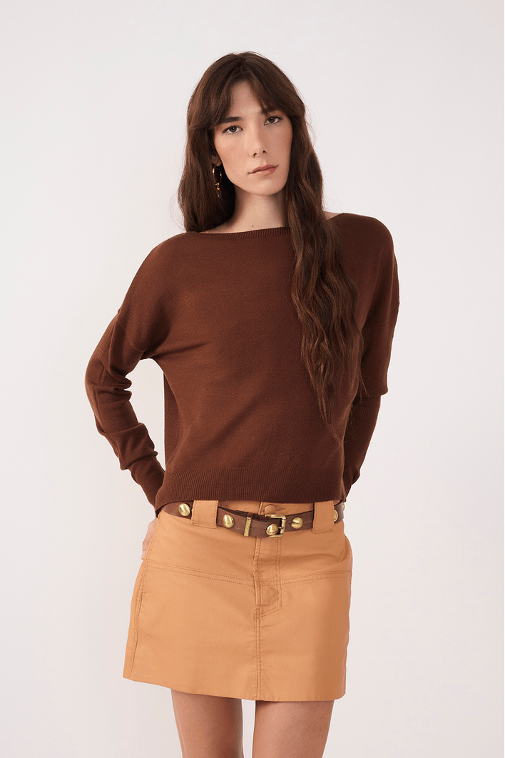 Blusa Tricot Básica Manga Longa