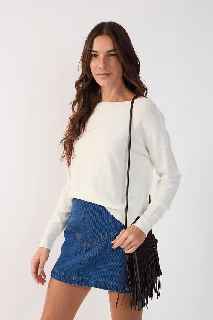 Blusa Tricot Básica Manga Longa