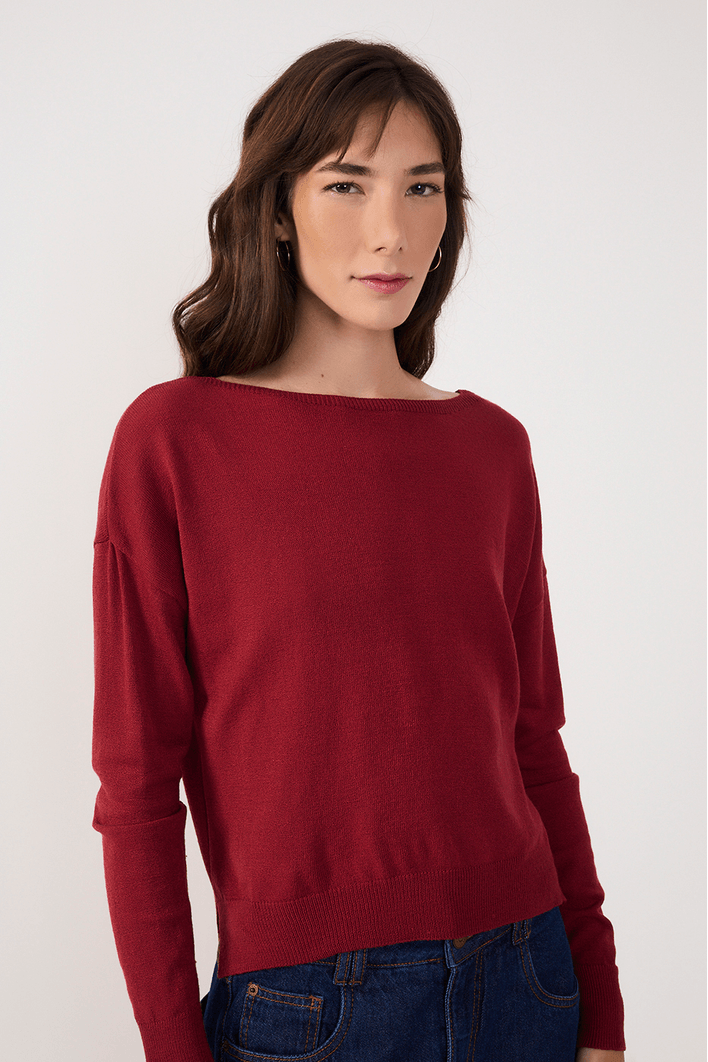 Blusa Tricot Básica Manga Longa