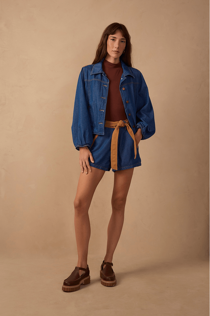 Short Jeans Bicolor Vintage