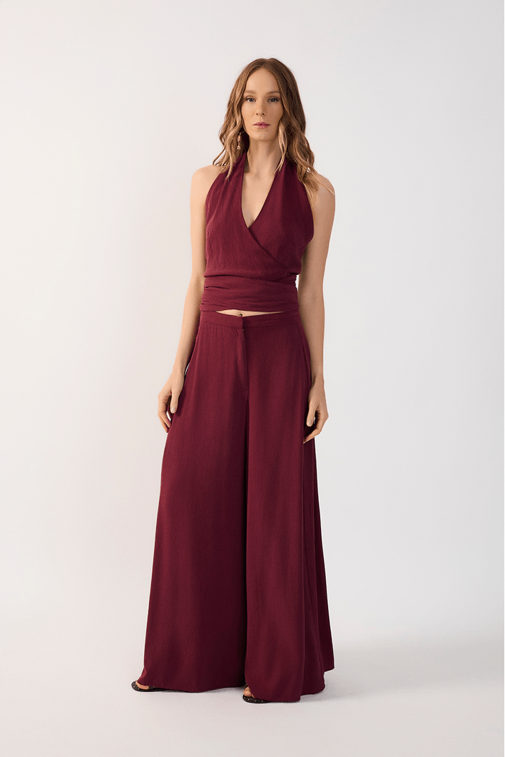 Calça Cropped Ampla