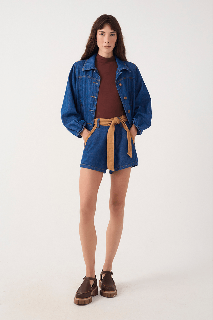 Short Jeans Bicolor Vintage