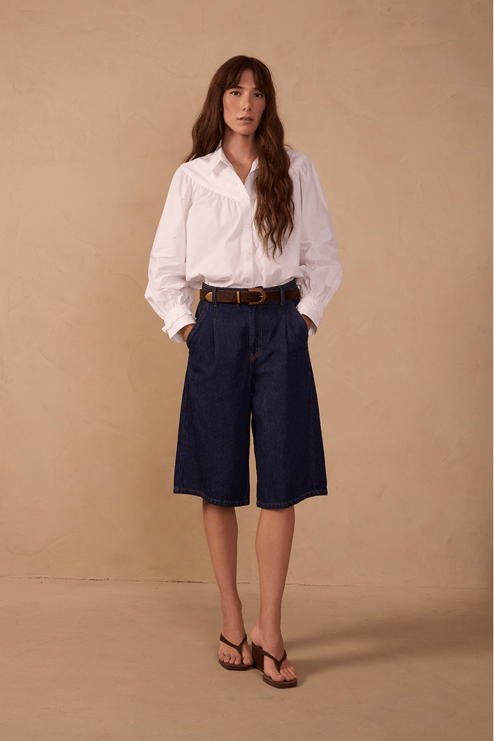 Bermuda Jorts Jeans Pespontos