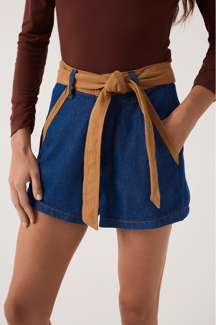 Short Jeans Bicolor Vintage