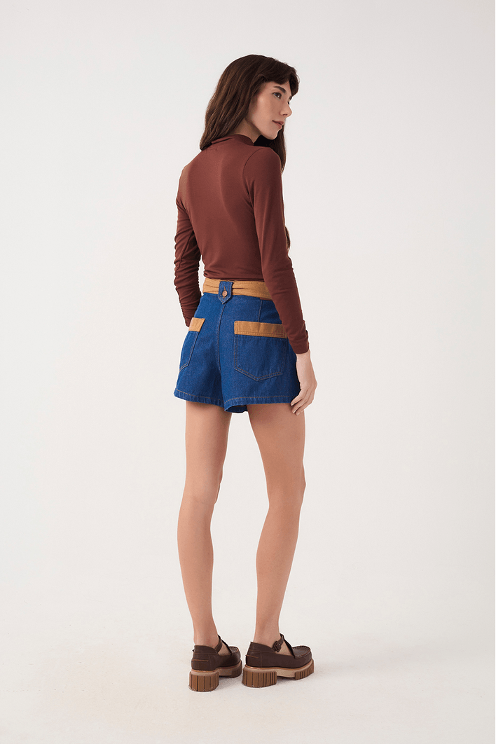 Short Jeans Bicolor Vintage