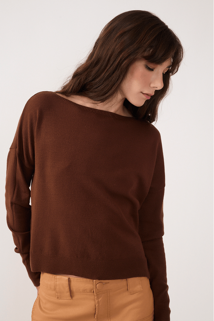 Blusa Tricot Básica Manga Longa
