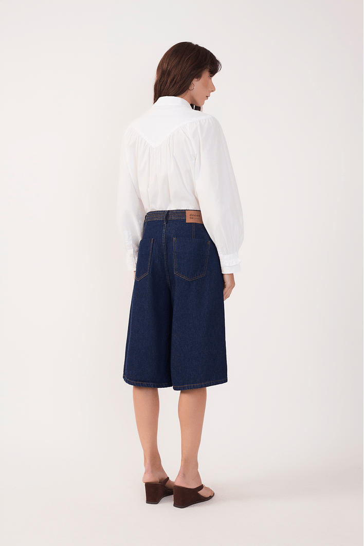 Bermuda Jorts Jeans Pespontos