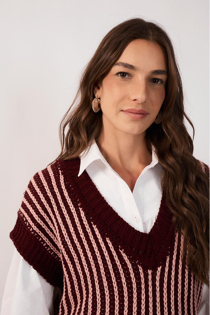 Colete Tricot Bicolor