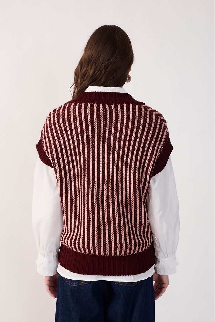 Colete Tricot Bicolor