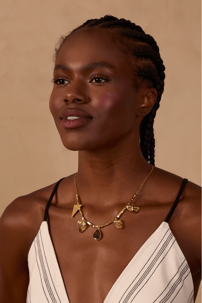 Colar Cristais Poente