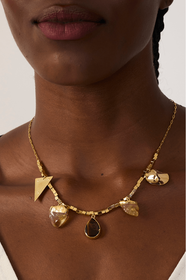 Colar Cristais Poente