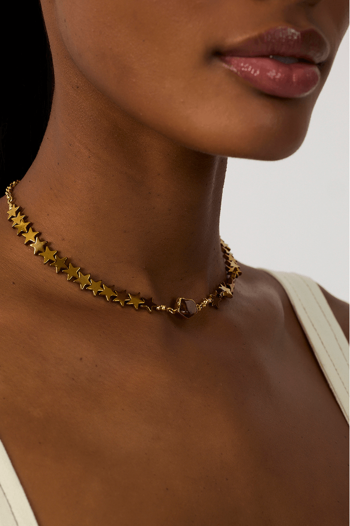 Colar Estrelinhas Hematita