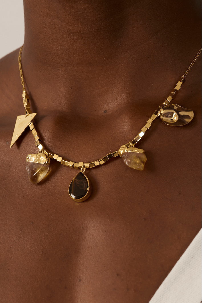 Colar Cristais Poente