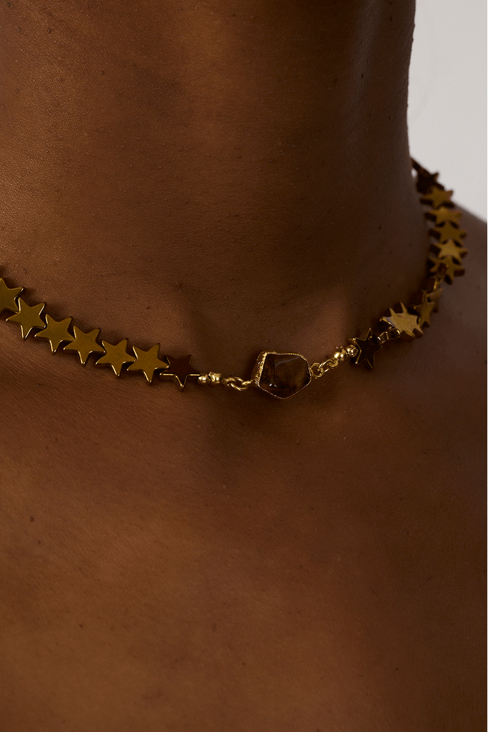 Colar Estrelinhas Hematita