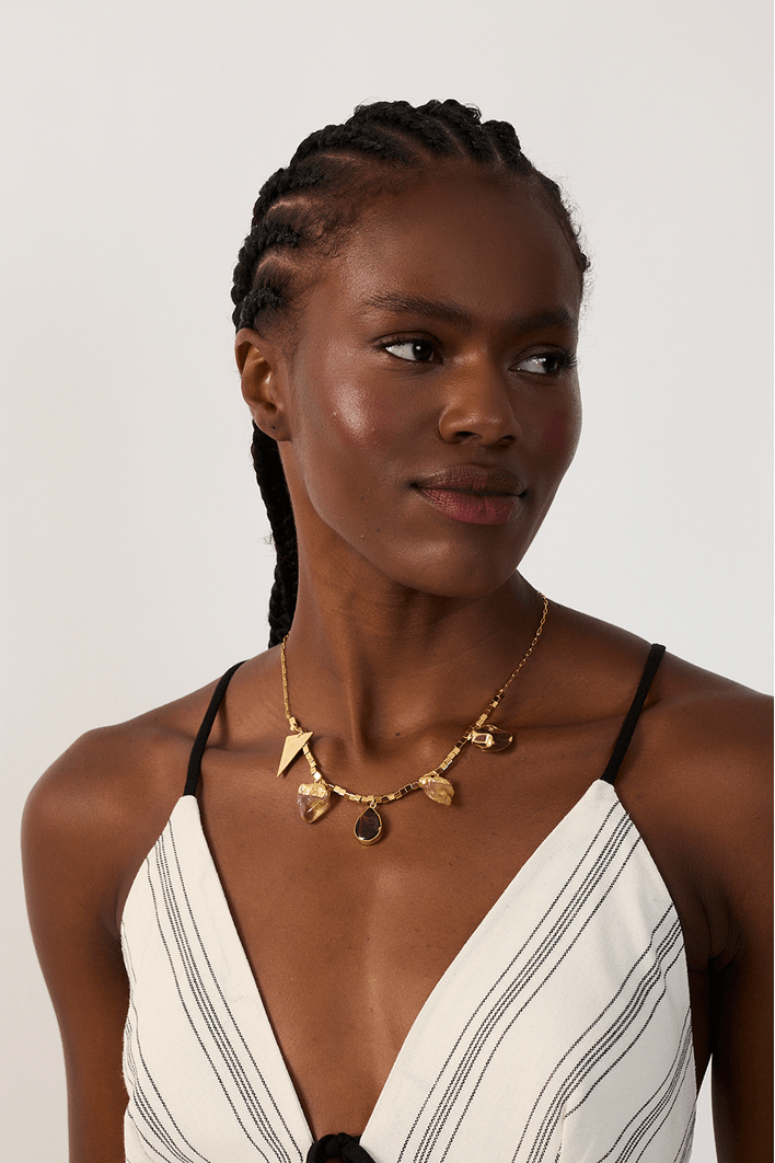 Colar Cristais Poente