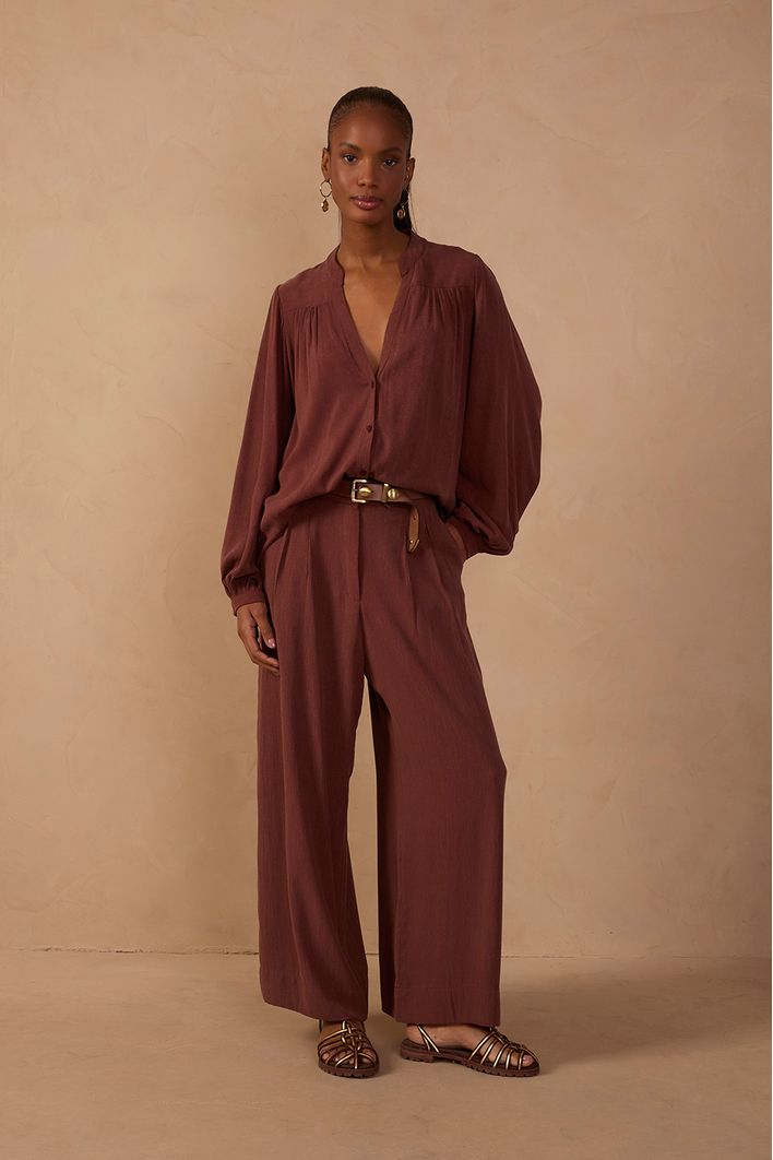 Calça Pantalona Bolso Faca