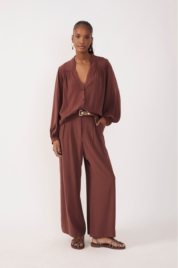 Calça Pantalona Bolso Faca