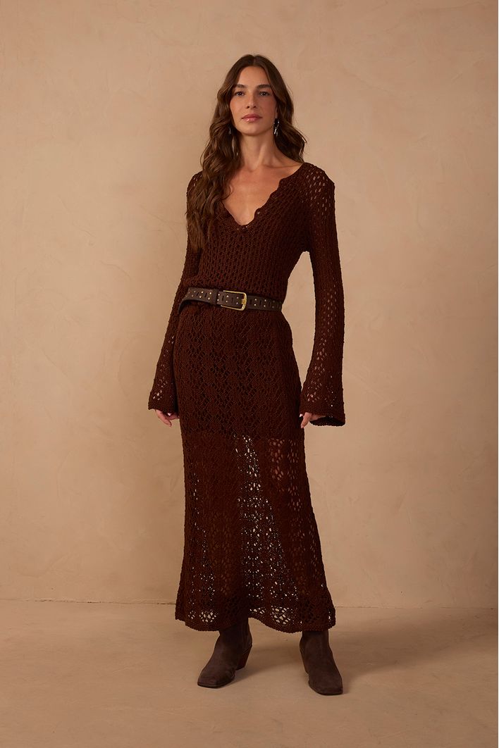 Vestido Tricot Vintage Cropped