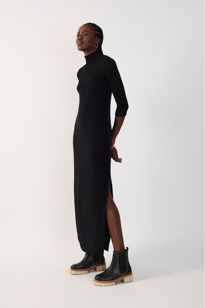 Vestido Coluna Gola Alta