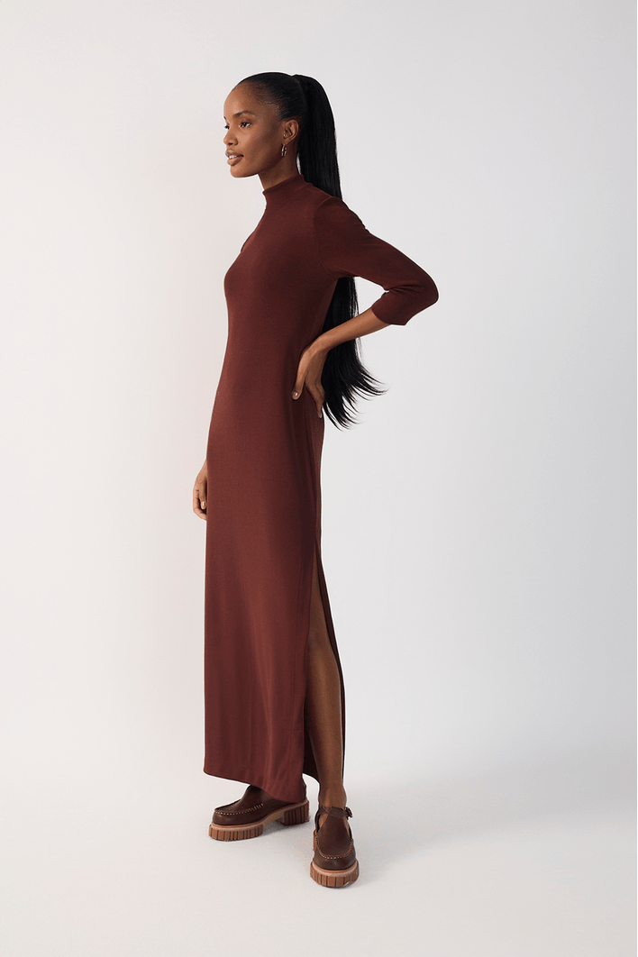 Vestido Coluna Gola Alta