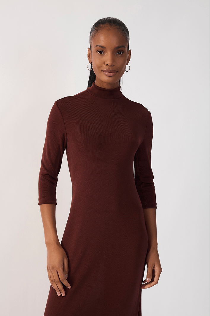 Vestido Coluna Gola Alta