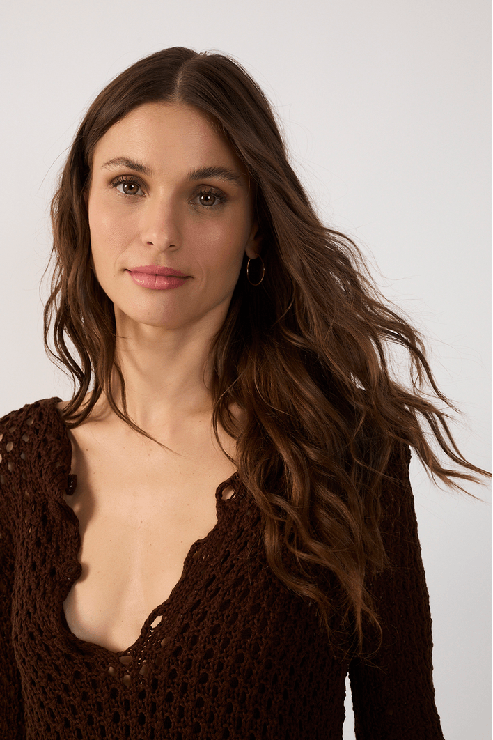 Vestido Tricot Vintage Cropped