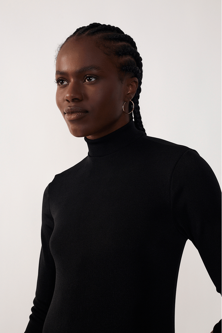 Vestido Coluna Gola Alta