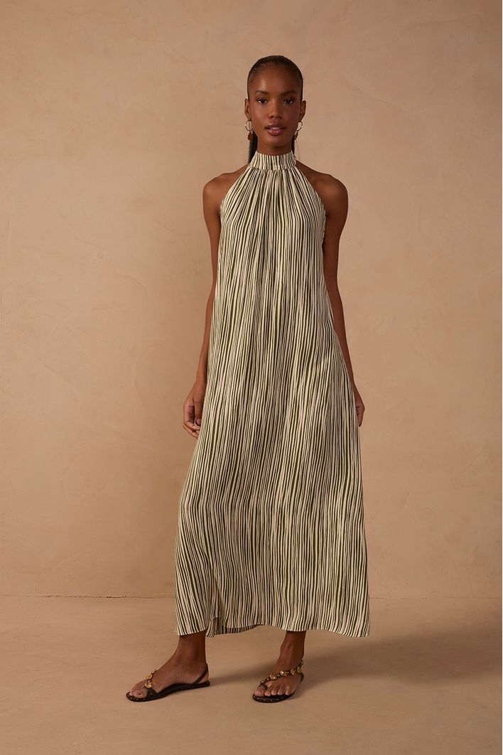 Vestido Estampa Listra Raízes