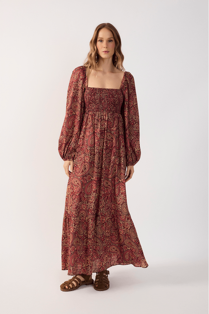 Vestido Cropped Est Noite de Inverno