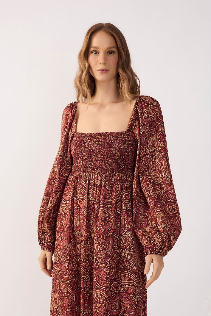 Vestido Cropped Est Noite de Inverno