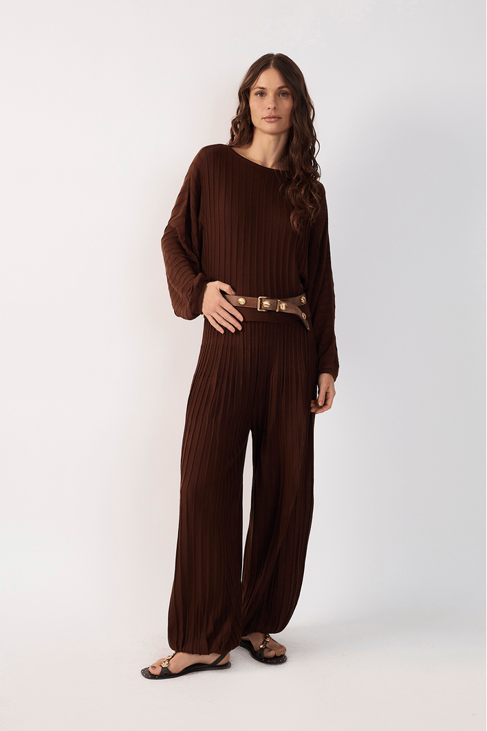 Calça Tricot Aladim Nervuras