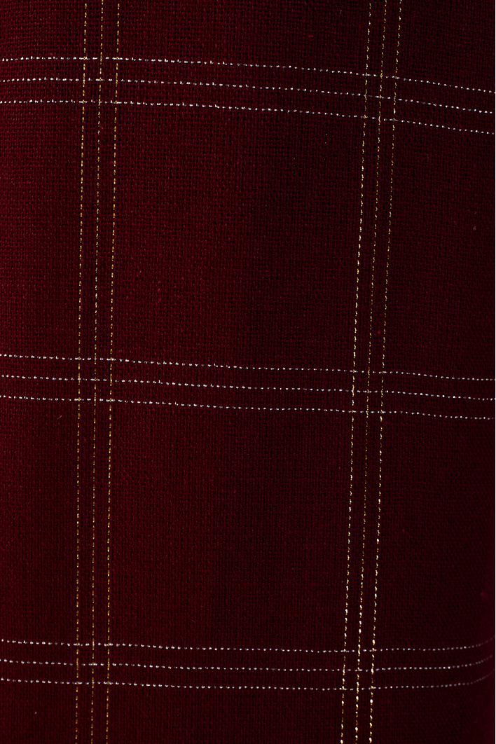 Calça Linho Lurex Xadrez