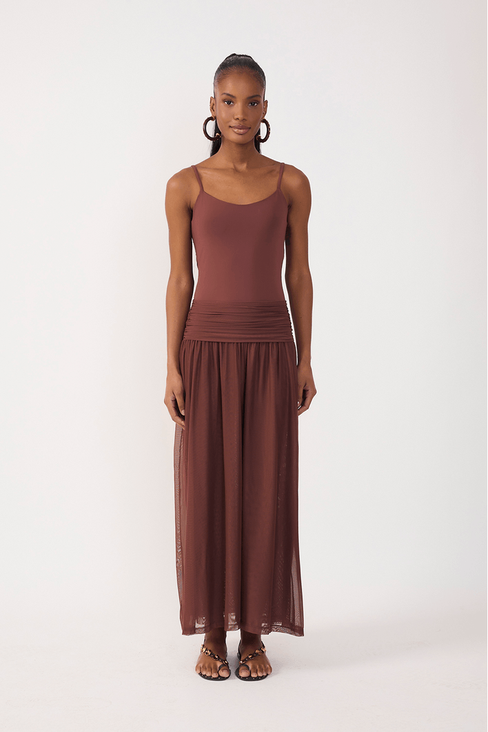 Vestido Regata Com Tule