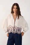 Camisa Algodão Bordado Barrado