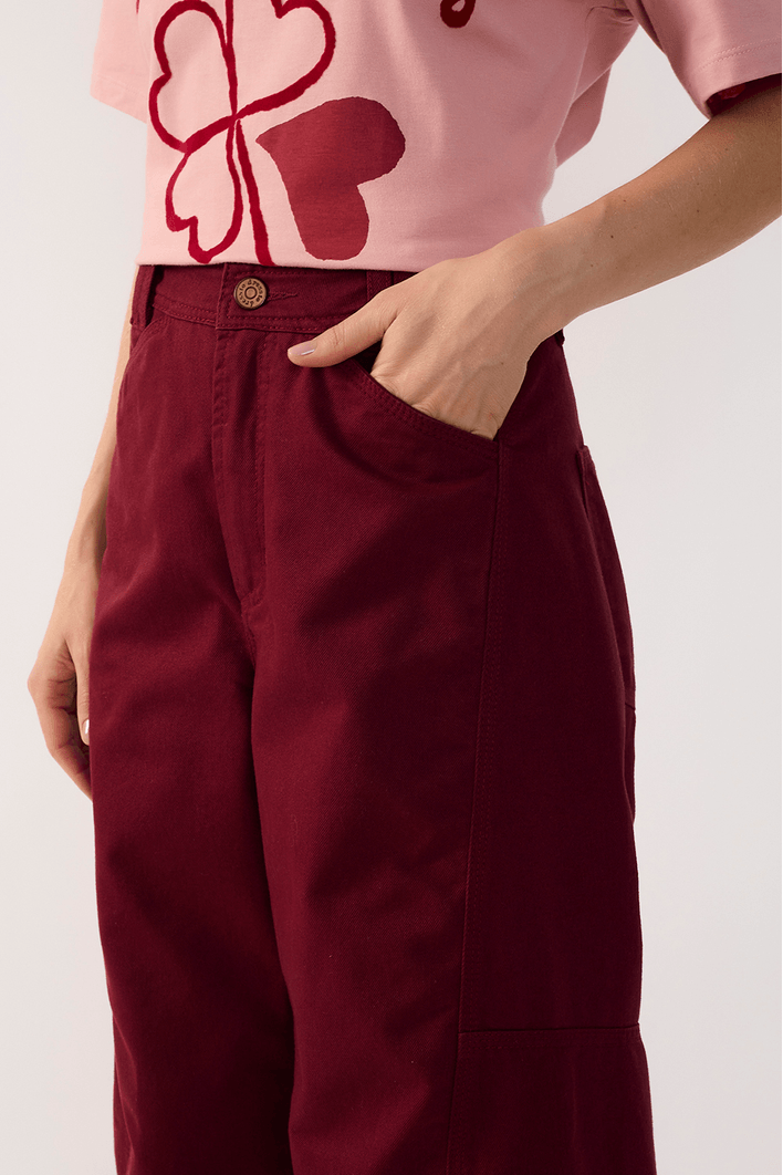 Calça Sarja Detalhe Bolso