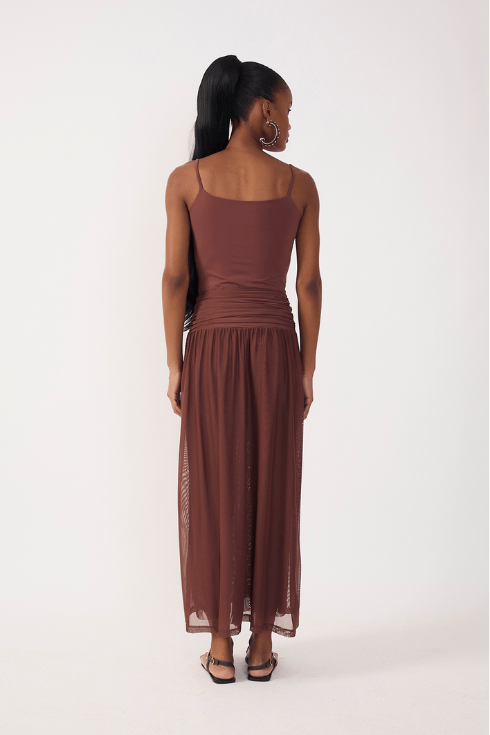 Vestido Regata Com Tule