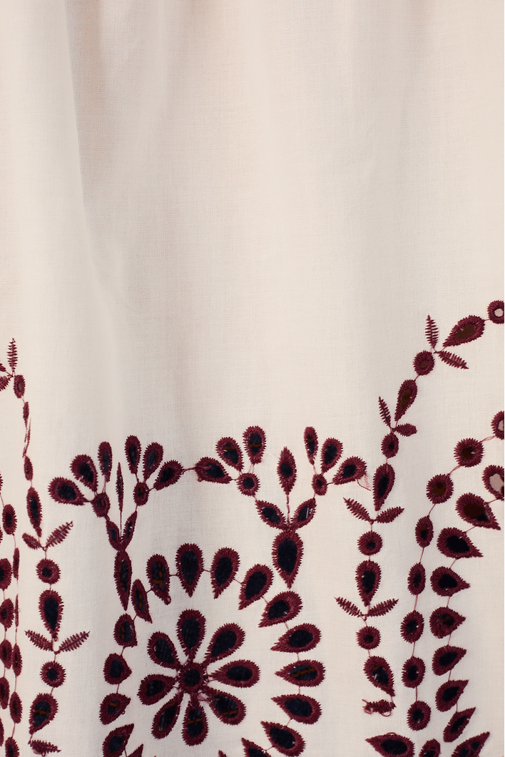 Camisa Algodão Bordado Barrado