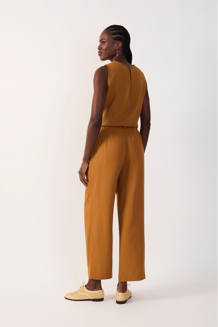 Calça Linho Cadarço Cintura