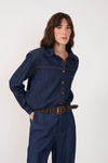 Camisa Jeans Botões
