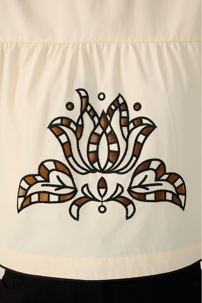 Blusa Algodão Bordada