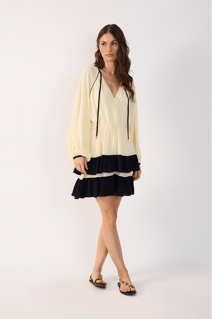 Vestido Curto Ggt Saia Sobreposta