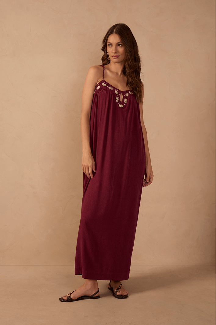 Vestido Cropped Pala Bordada