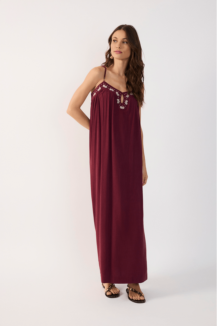 Vestido Cropped Pala Bordada