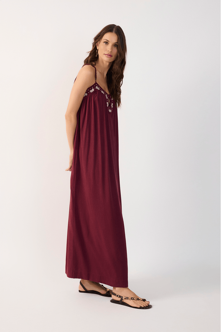 Vestido Cropped Pala Bordada
