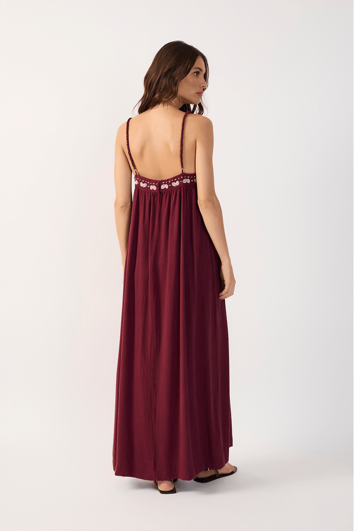 Vestido Cropped Pala Bordada